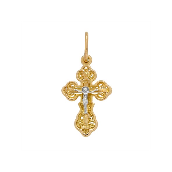 Kreuz Anhänger -orthodox- aus Rotgold