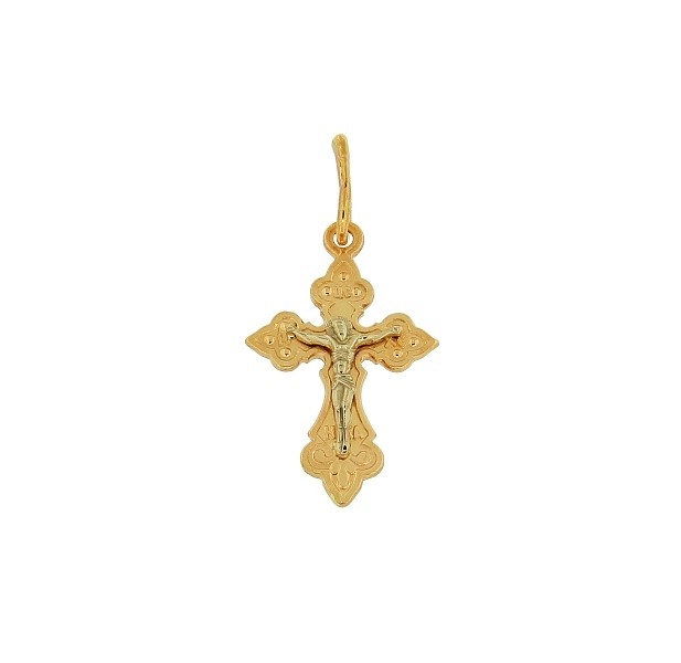 Kreuz Anhänger -orthodox- aus Rotgold