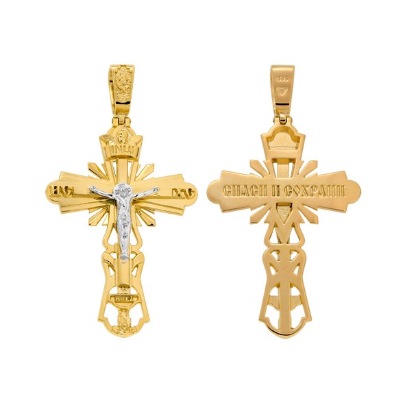 Orthodox Kreuz aus Gold