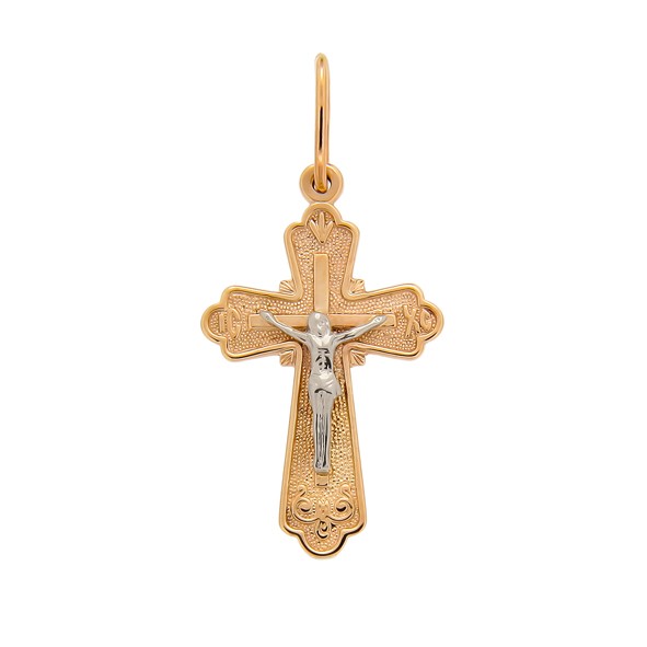 Kreuz Anhänger -orthodox- aus Rotgold