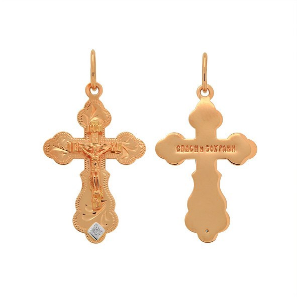 Золотой крест нательный