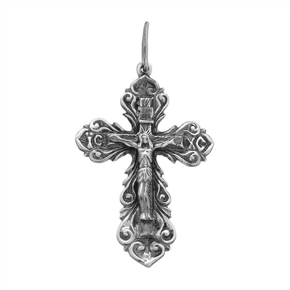 Kreuz Anhänger orthodox Geschwärzt
