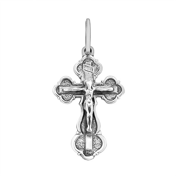 Kreuz Anhänger -orthodox- aus 925er Silber Geschwärzt