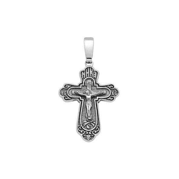 Kreuz Anhänger -orthodox- aus 925er Silber Geschwärzt