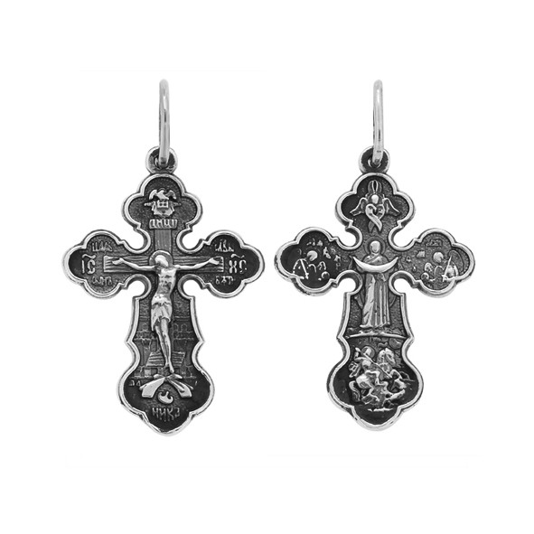 Cross of silver Blackened