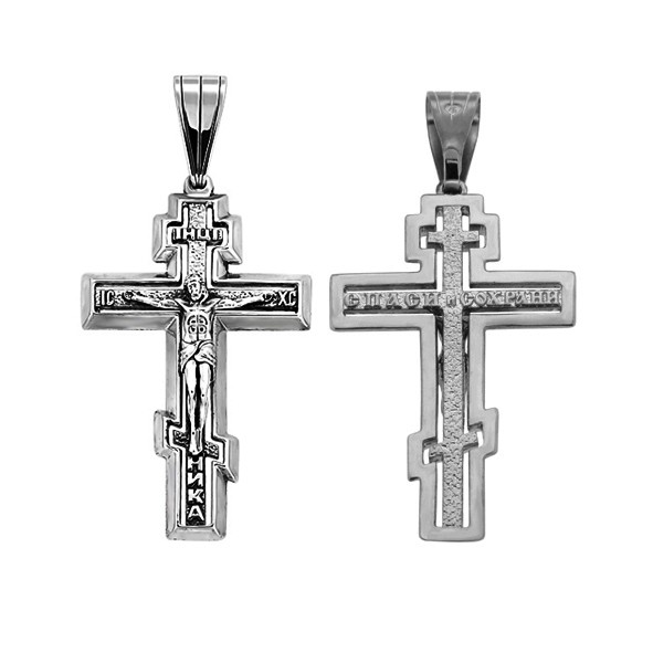 Kreuz -orthodox- aus Silber Geschwärzt