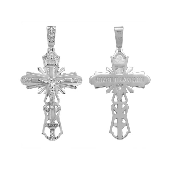 Silber Kreuz orthodox