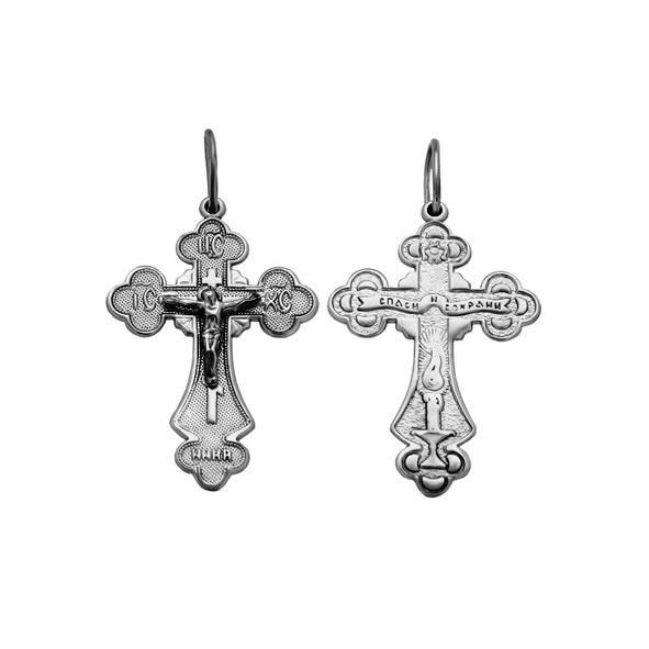 Kreuz -orthodox- aus Silber Geschwärzt