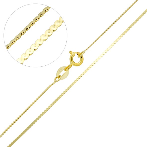 Schlangenkette aus Silber 925 // Halskette Silberkette// vergoldet