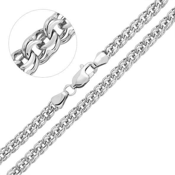 Garibaldikette, Halsketten aus Silber 45 cm