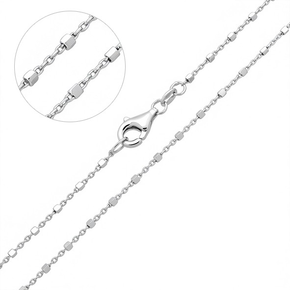 Silberkette versetzte Quadrate