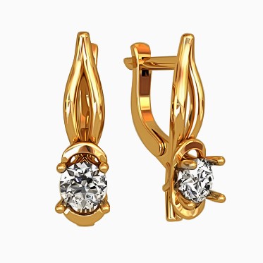 Ohrringe aus Gold mit Zirkonia Swarovski Elements