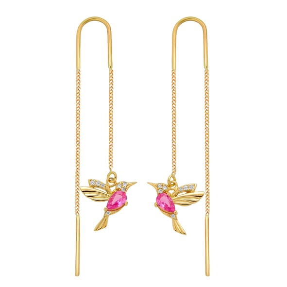 Kolibri earrings made of 14K gold