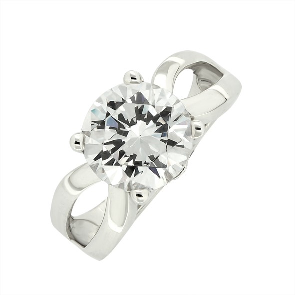 Silver ring with zirconia 17,5(55)