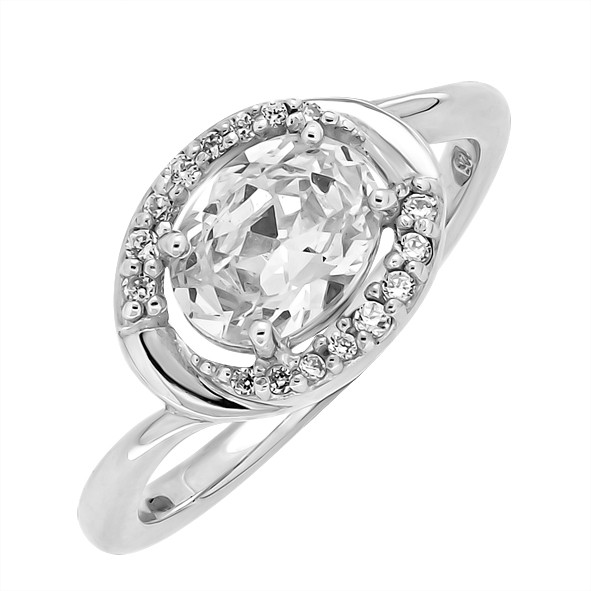 Ladies ring with zirconia in silver 925 17,5(55)