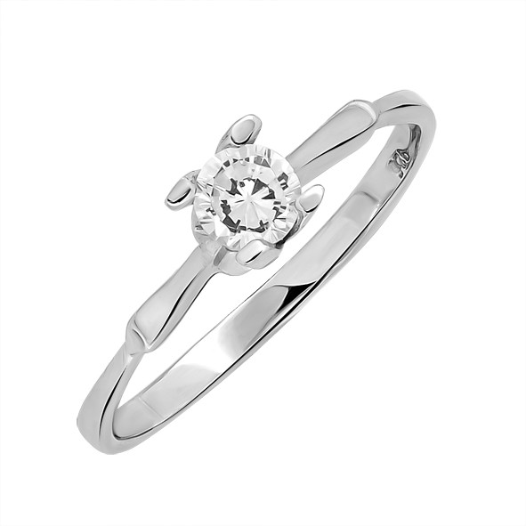 Silver ring with zirconia 17(53)