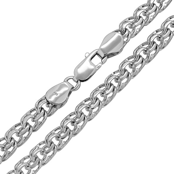 Garibaldikette, Halsketten aus Silber 50 cm / Nicht Geschwärzt