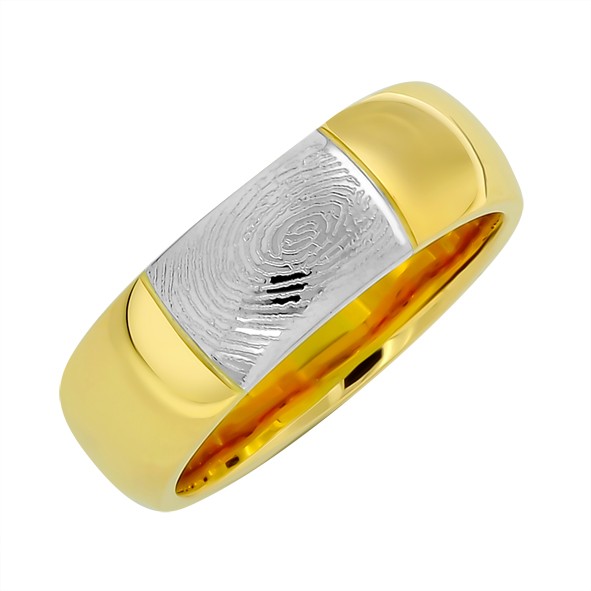 Ehering Trauring Hochzeitsringe aus Gold mit Fingerabdrücken