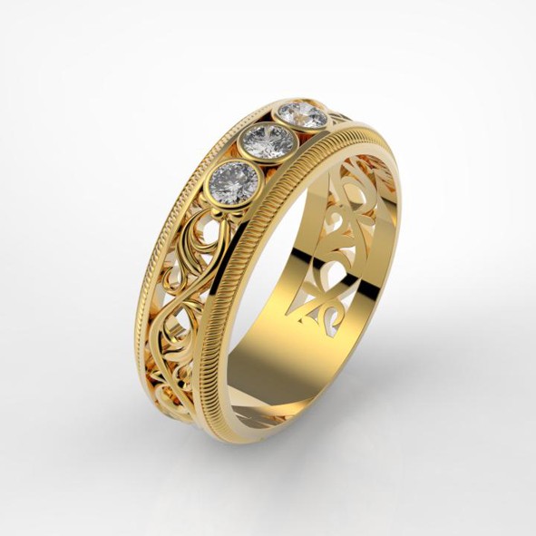Wedding, ring in gold