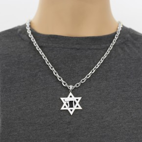 Gold Star of David Pendant