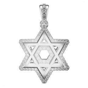 Gold Star of David Pendant