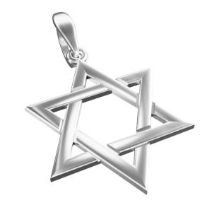 Gold Star of David Pendant