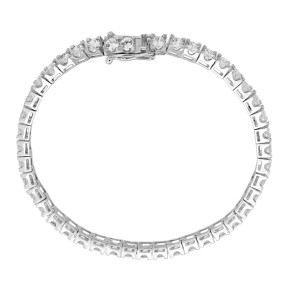 Tennisarmband für Damen Silber