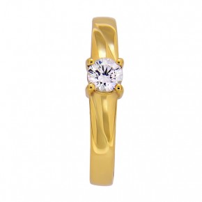 Ladies ring in yellow gold 333 with Zirconia