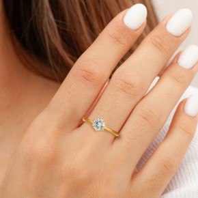 Verlobungsring mit Zirkonia 17(53)