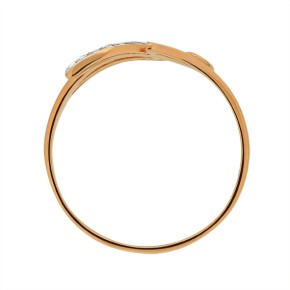 Золотое кольцо с камнями цирконий 19,5(61)