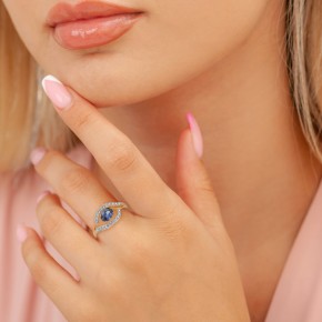 Кольцо из русского золота с цирконием 19,5(61)