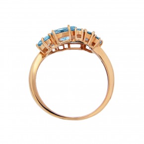 Ladies ring in red gold 585 16,5(52)