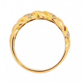 Gold ring with zirconia Swarovski ELEMENTS