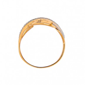 Ladies ring in red gold 585 with Zirconia 17,5(55)