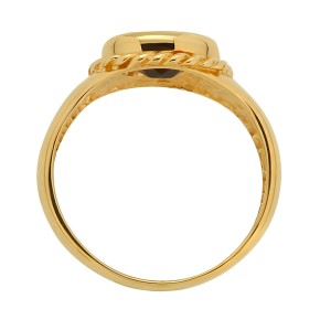 Ladies ring in red gold 585 with Granet 16(50)