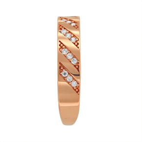 Ladies ring in red gold 585 Zirconia