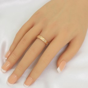 Ladies ring in red gold 585 Zirconia