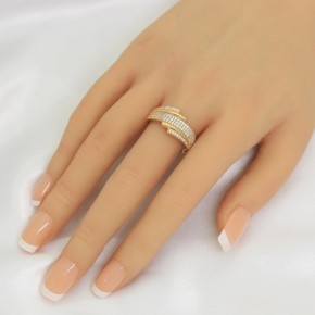 Ladies ring in red gold 585 Zirconia 20,5(65)