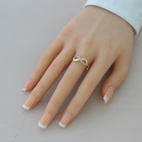 Gold infinity ring 19,5(61)