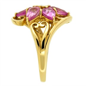 Ladies ring in yellow gold 9 kt 16,5(52)