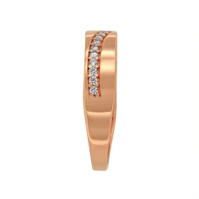 Ladies ring in red gold 585 Zirconia 17,5(55)