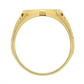 Initial ring made of gold