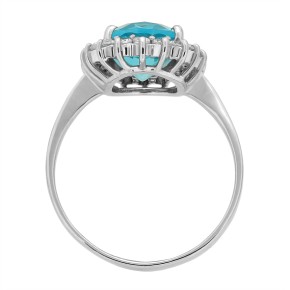 Ladies ring with topaz and zirconia in silver 17,5(55)