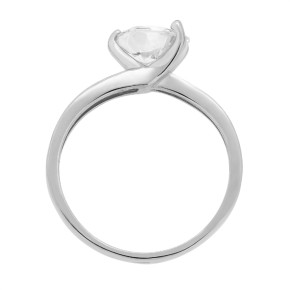 Ladies ring with zirconia in silver 18(57)