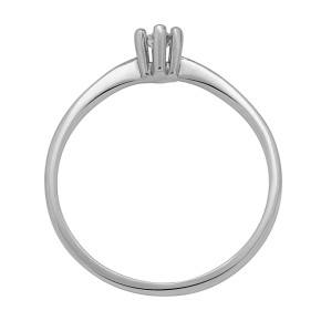 Кольцо с бриллиантом из белого золота 585
