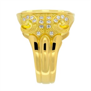 Золотое мужское кольцо с инициалами