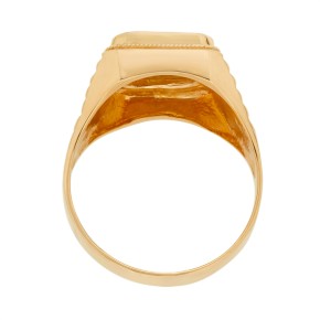 Men's ring signet ring made of gold