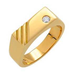 Men's ring made of gold