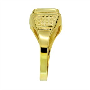 Men's Gold Ring with Onyx