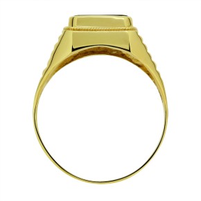 Men's Gold Ring with Onyx